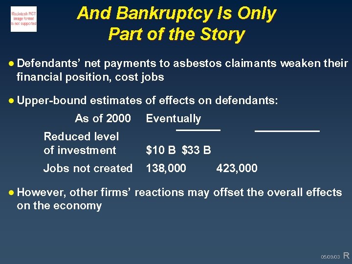 And Bankruptcy Is Only Part of the Story · Defendants’ net payments to asbestos