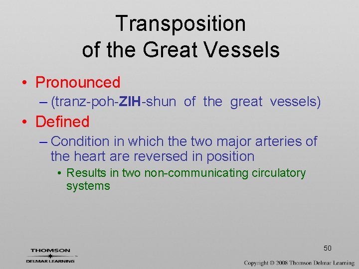 Transposition of the Great Vessels • Pronounced – (tranz-poh-ZIH-shun of the great vessels) •