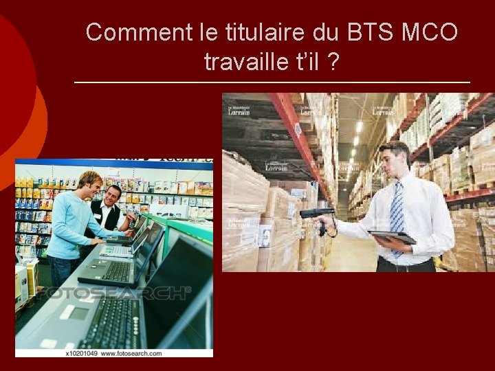 Comment le titulaire du BTS MCO travaille t’il ? 