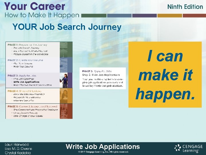 YOUR Job Search Journey I can make it happen. Write Job Applications 