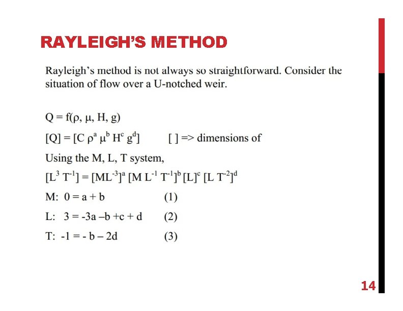 RAYLEIGH’S METHOD 14 