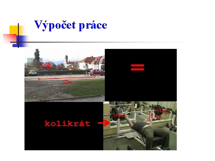 Výpočet práce 