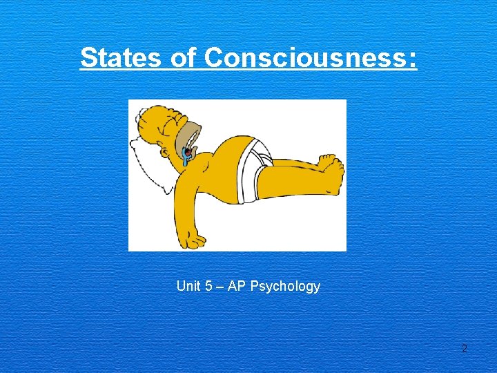 States of Consciousness: Unit 5 – AP Psychology 2 