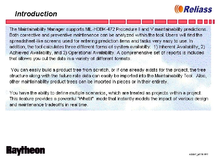 Introduction ASENT_MTTR. PPT 