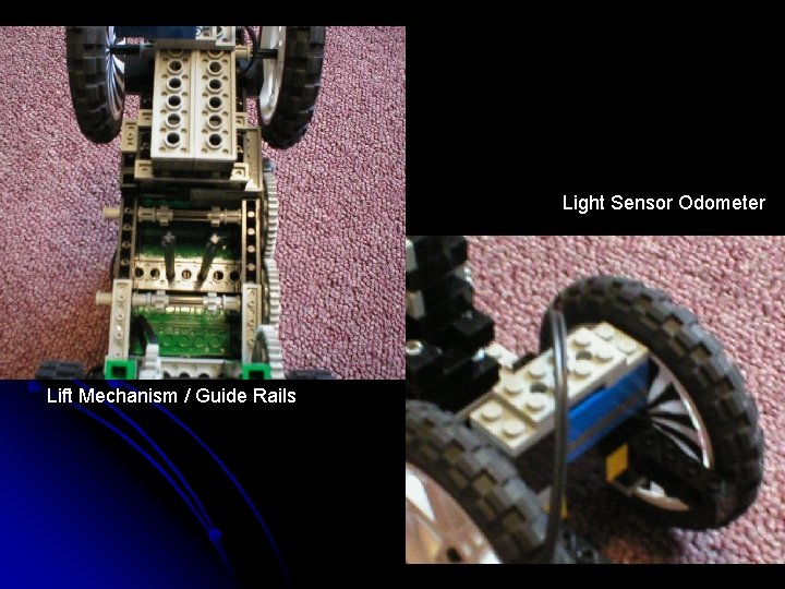 Light Sensor Odometer Lift Mechanism / Guide Rails 