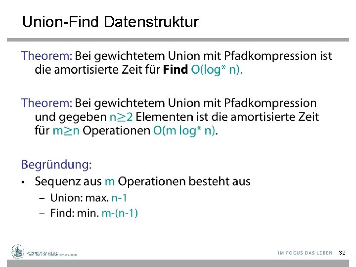 Union-Find Datenstruktur • 32 