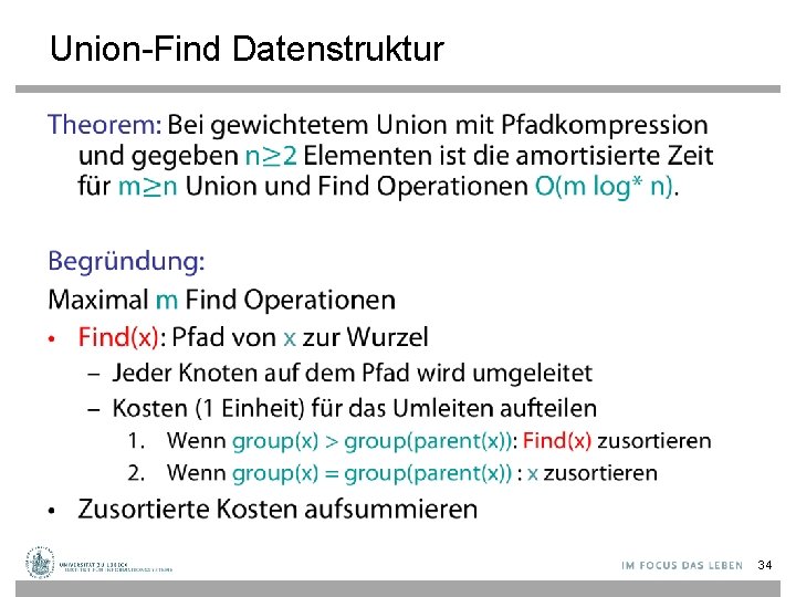 Union-Find Datenstruktur • 34 