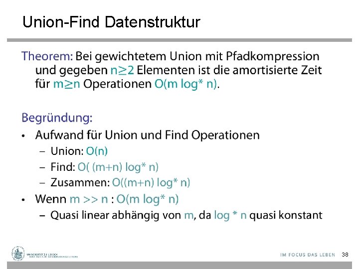 Union-Find Datenstruktur • 38 