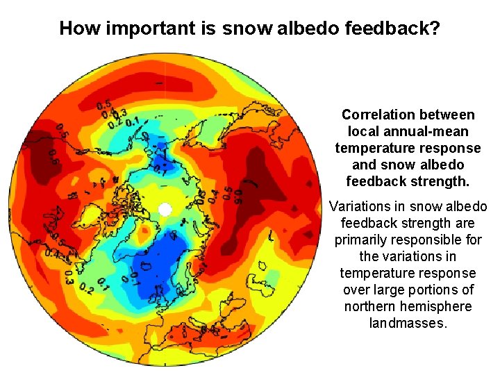 How important is snow albedo feedback? Correlation between local annual-mean temperature response and snow