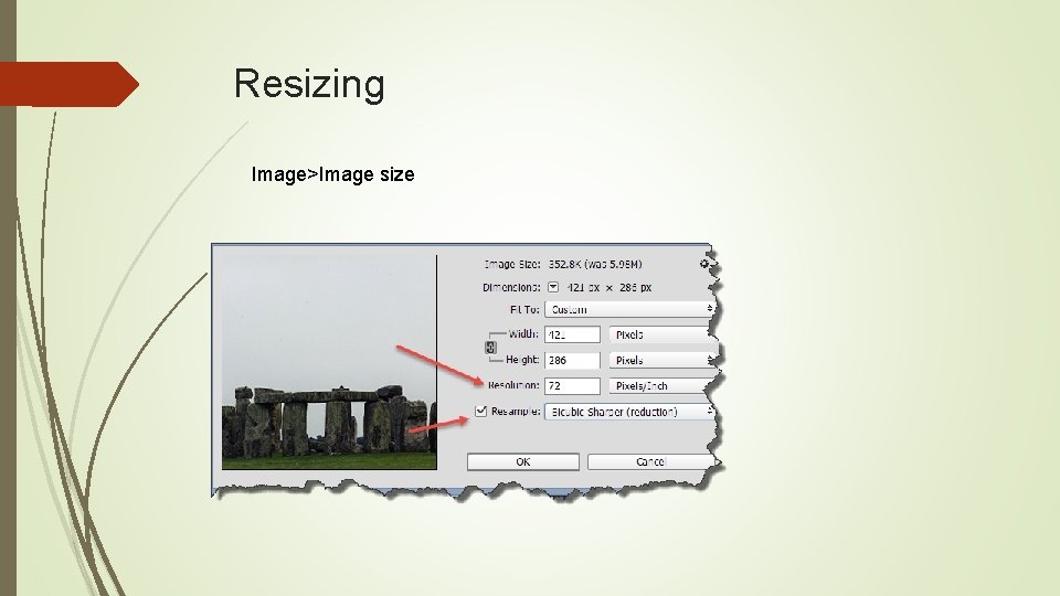 Resizing Image>Image size Image Size 