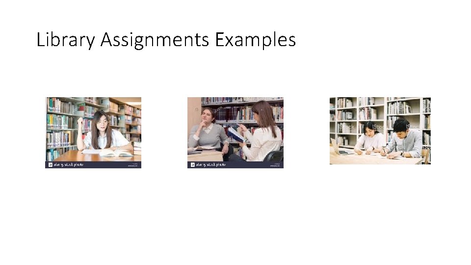 Library Assignments Examples 