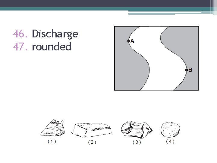 46. Discharge 47. rounded 