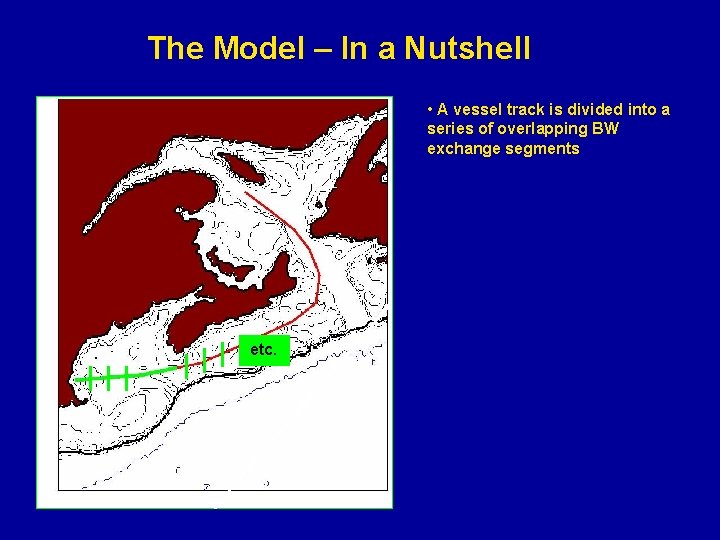 The Model – In a Nutshell • A vessel track is divided into a