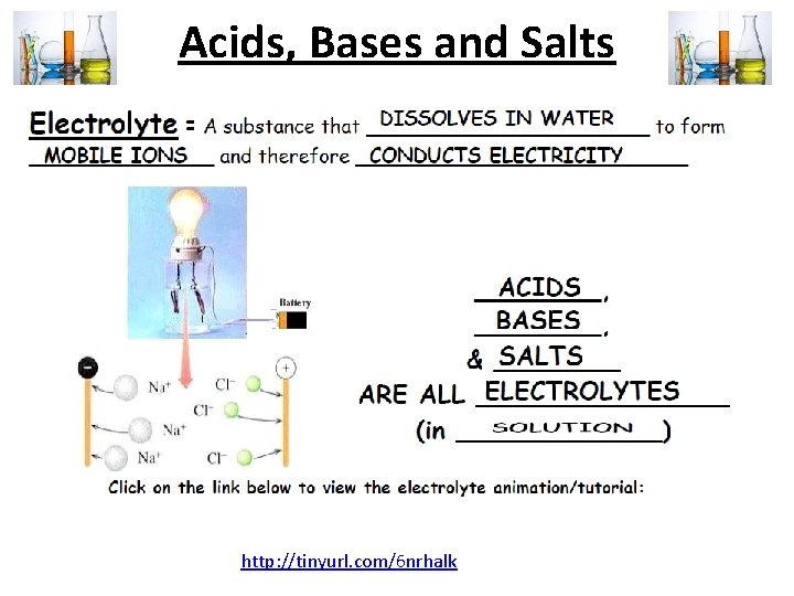 Acids, Bases and Salts http: //tinyurl. com/6 nrhalk 
