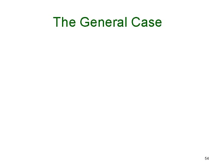 The General Case 54 