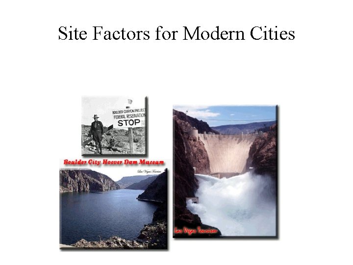 Site Factors for Modern Cities 