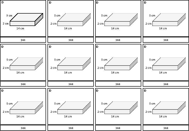 D 9 cm 2 cm 14 cm 344 