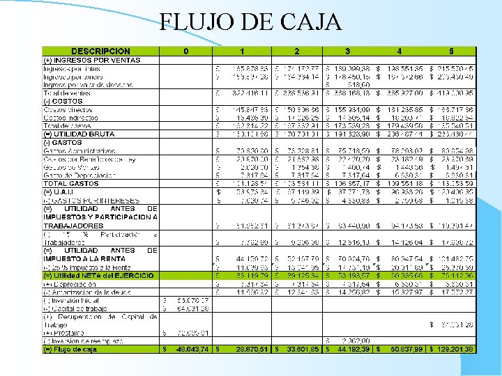 FLUJO DE CAJA 