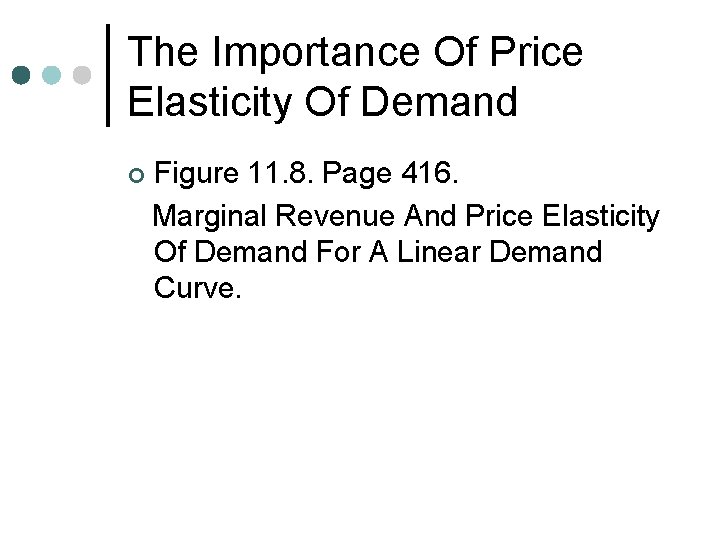 The Importance Of Price Elasticity Of Demand ¢ Figure 11. 8. Page 416. Marginal