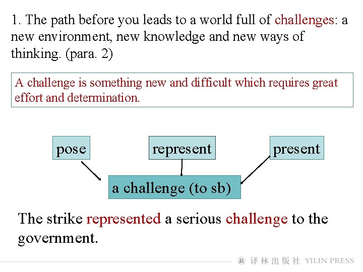 1. The path before you leads to a world full of challenges: a new
