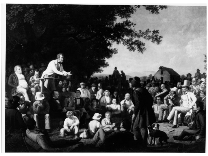 “Stump Speaking” by George Caleb Bingham – c. 1830 s 