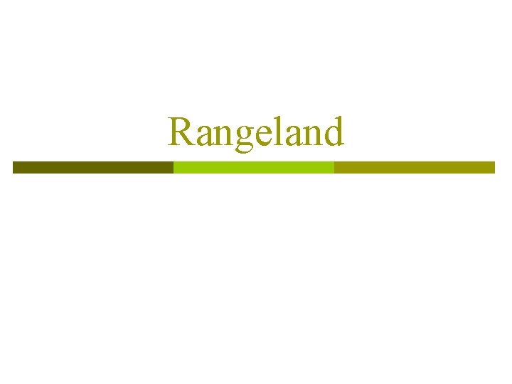 Rangeland 