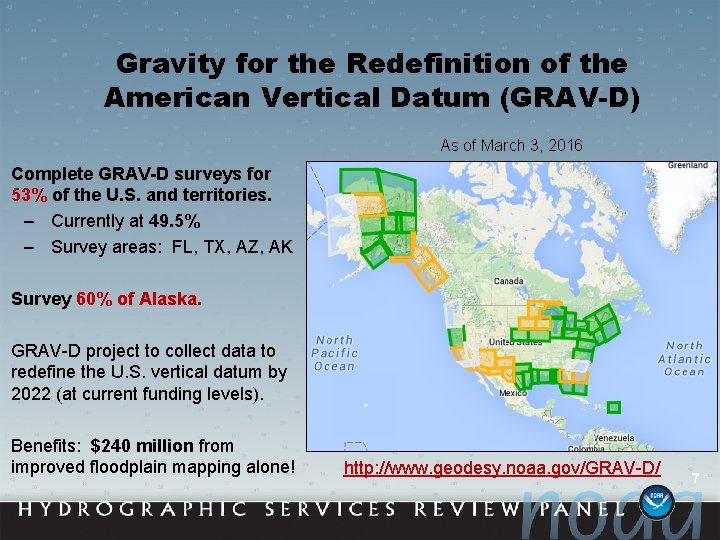 Gravity for the Redefinition of the American Vertical Datum (GRAV-D) As of March 3,