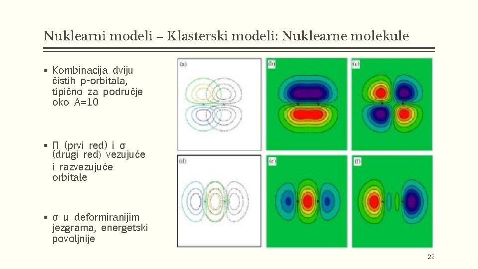 Nuklearni modeli – Klasterski modeli: Nuklearne molekule § Kombinacija dviju čistih p-orbitala, tipično za