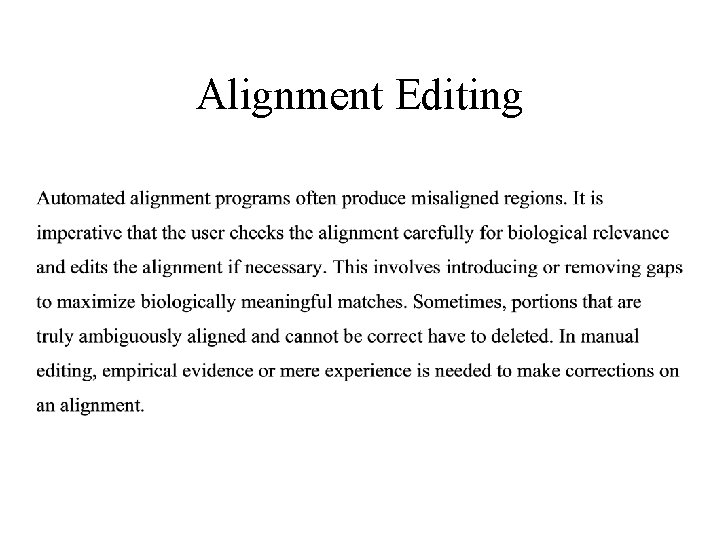 Alignment Editing 