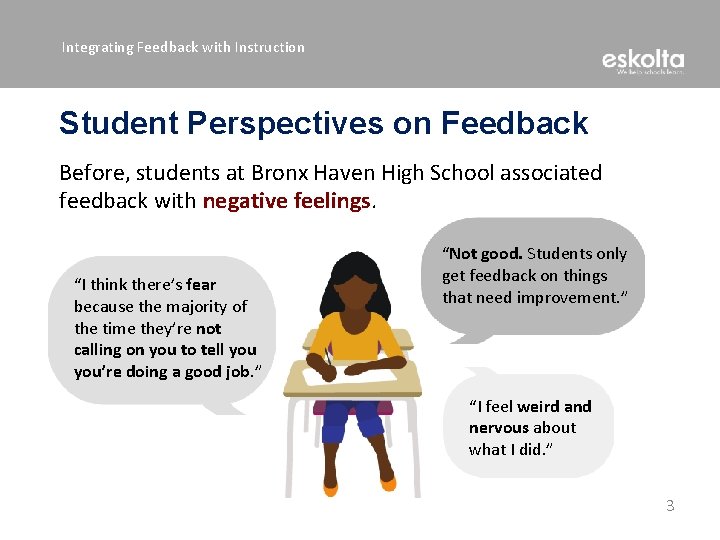 STUDENT FEEDBACK SESSION 2 Integrating Feedback with Instruction