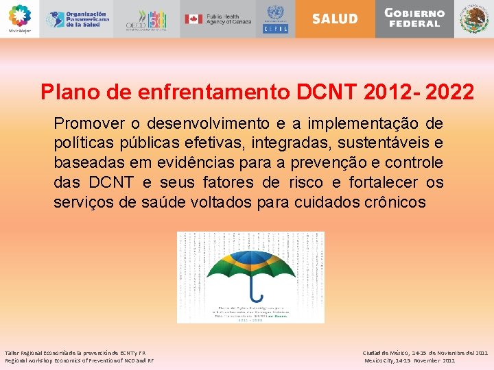 Plano de enfrentamento DCNT 2012 - 2022 Promover o desenvolvimento e a implementação de