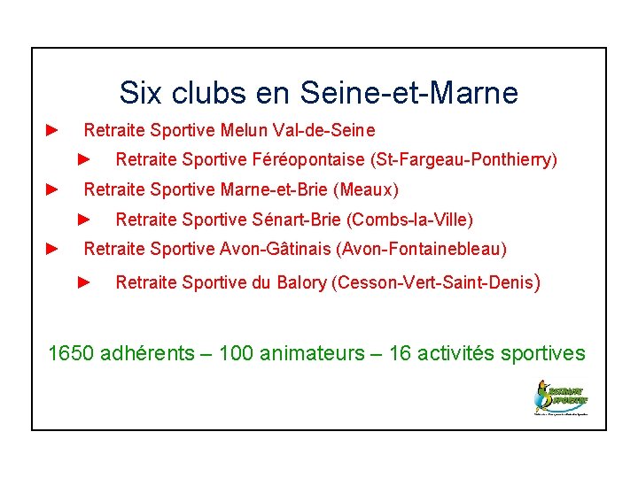 Six clubs en Seine-et-Marne ► Retraite Sportive Melun Val-de-Seine ► ► Retraite Sportive Marne-et-Brie