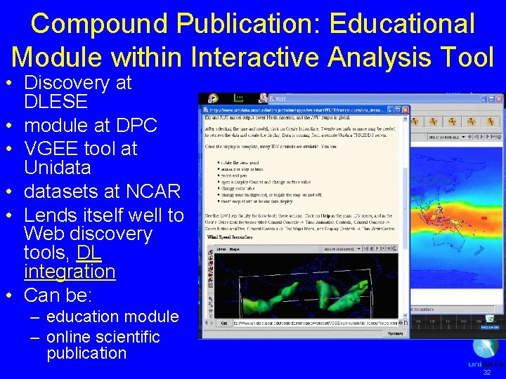 Compound Publication: Educational Module within Interactive Analysis Tool • Discovery at DLESE • module