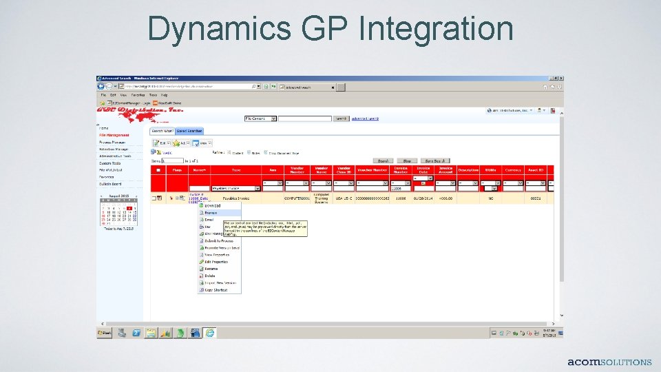 Dynamics GP Integration 