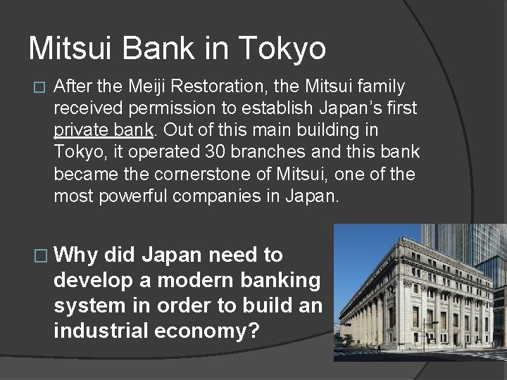 Ms Burke World Cultures MODERN JAPAN PostMeiji Remind