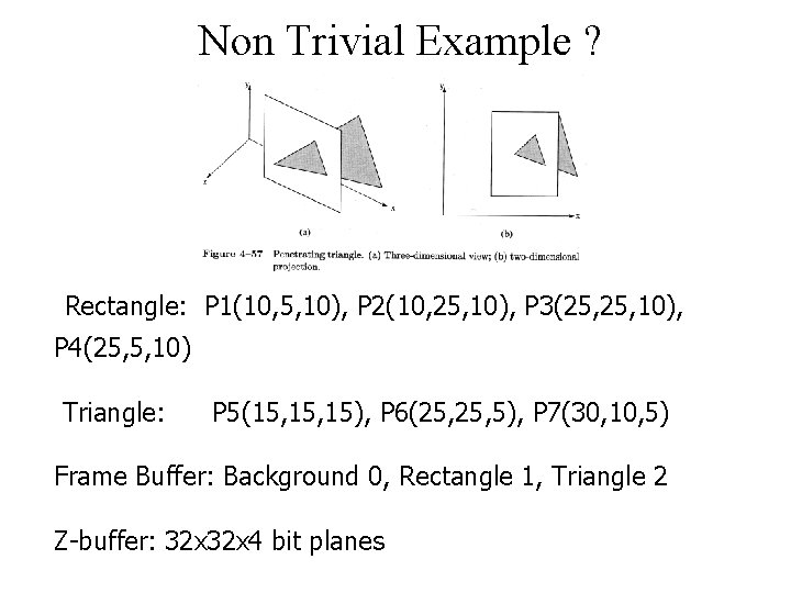 Non Trivial Example ? Rectangle: P 1(10, 5, 10), P 2(10, 25, 10), P