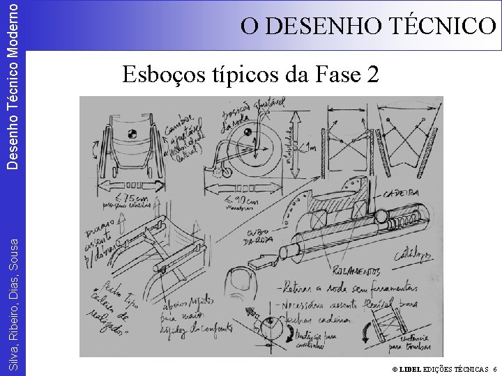 Desenho Técnico Moderno Silva, Ribeiro, Dias, Sousa O DESENHO TÉCNICO Esboços típicos da Fase