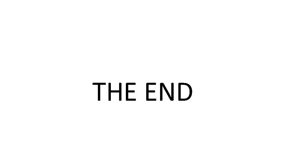 THE END 