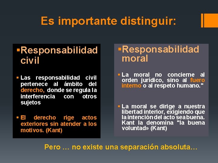 Es importante distinguir: §Responsabilidad civil § Las responsabilidad civil pertenece al ámbito del derecho,