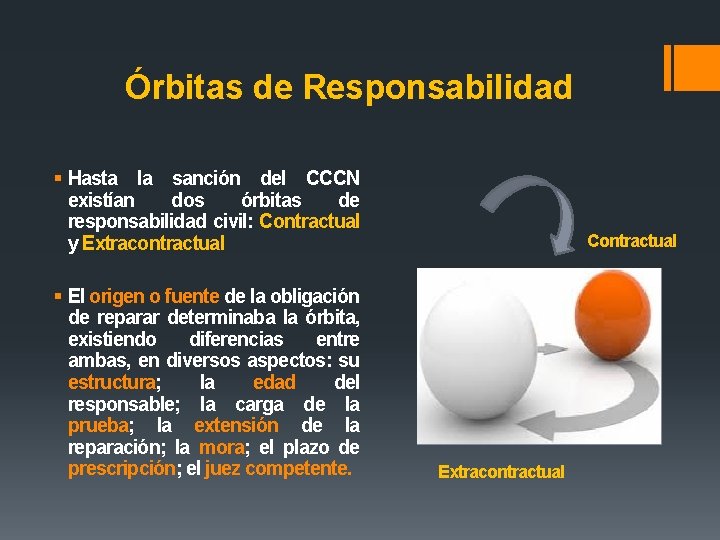 Órbitas de Responsabilidad § Hasta la sanción del CCCN existían dos órbitas de responsabilidad