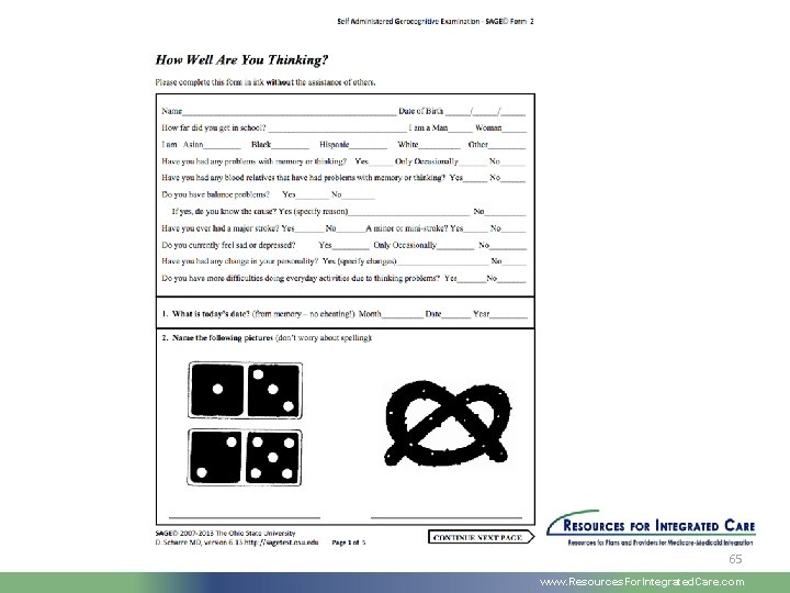 65 www. Resources. For. Integrated. Care. com 