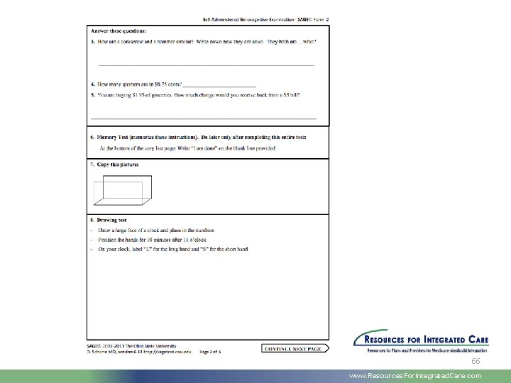 66 www. Resources. For. Integrated. Care. com 