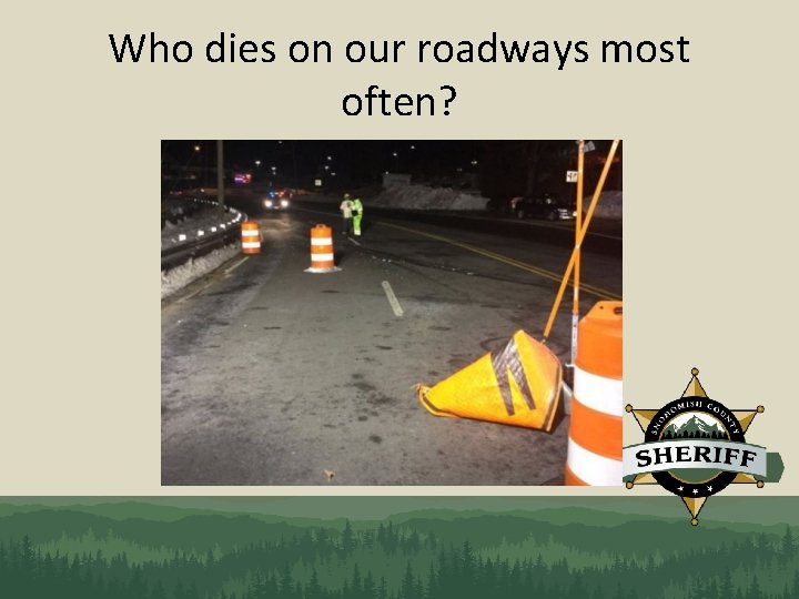 Who dies on our roadways most often? 