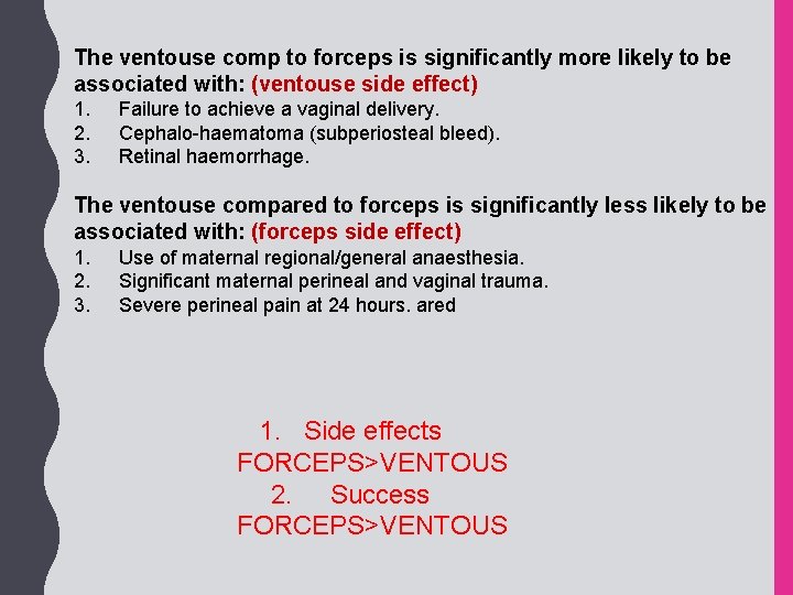 The ventouse comp to forceps is significantly more likely to be associated with: (ventouse