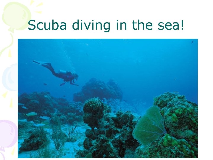 Scuba diving in the sea! 