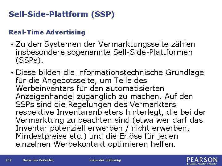 Sell-Side-Plattform (SSP) Real-Time Advertising • Zu den Systemen der Vermarktungsseite zählen insbesondere sogenannte Sell-Side-Plattformen