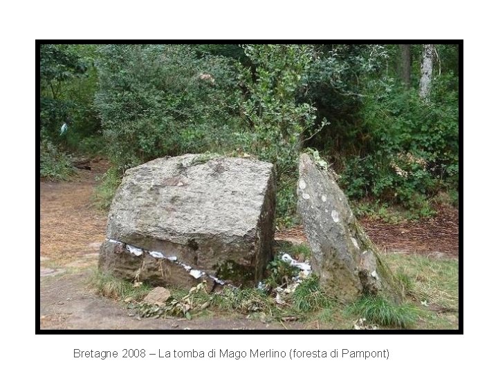 Bretagne 2008 – La tomba di Mago Merlino (foresta di Pampont) 