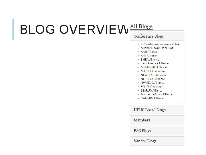 BLOG OVERVIEW 