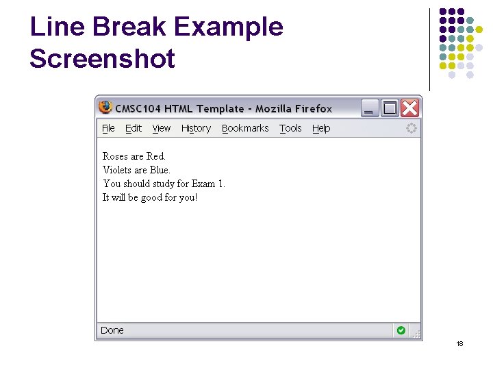Line Break Example Screenshot 18 