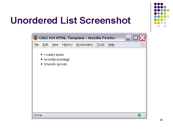 Unordered List Screenshot 28 